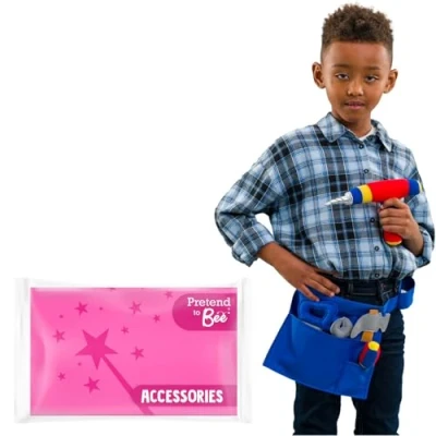 Image of PRETEND TO BEE Builders Tool Belt Fancy Dress Costume Accessory for Kids, Children, Multicolour, 3+ Years
