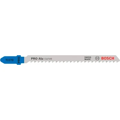Image of Bosch 100x PRO Aluminium curve T227D Jigsaw Blade (for Aluminium, Non ferrous metals, Length 100 mm, Professional Accessory Jigsaw)