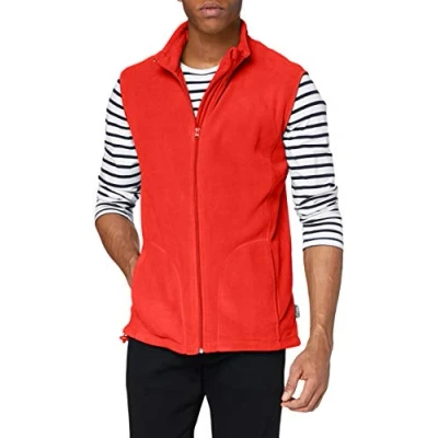 Image of Stedman Apparel Men&#039;s Active Fleece/ST5010 Sleeveless Sweatshirt, Scarlet Red, Small