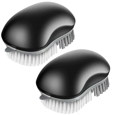 Image of MR.SIGA Fruit and Vegetable Cleaning Brush, Pack of 2, Black