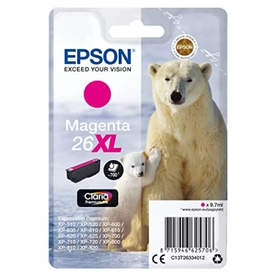 Image of Epson C13T26334012 PREMIUM INK CLARIA MAGENTA 26XL