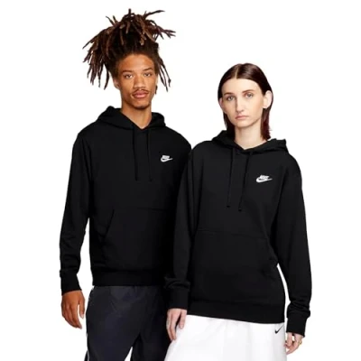 Image of Nike Sportswear CLUB Hoodie, Men&#039;s, Size: Medium, Black/white