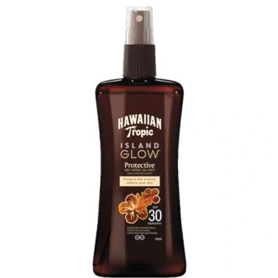Image of HAWAIIAN Tropic Island Glow Protective Dry Oil SPF 30, 1 x 200 ml