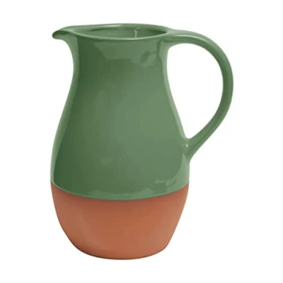 Image of Dexam Sintra Glazed Terracotta Jug Green