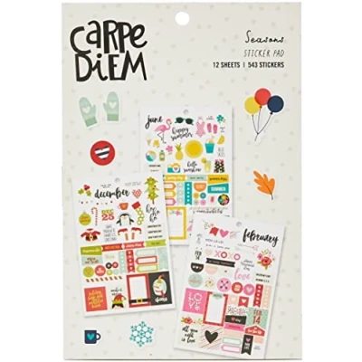 Image of Simple Stories 7974 Planner Essentials Stickers, Multi Colour, Size A5, Pack of 12,21 x 14 0.4 cm