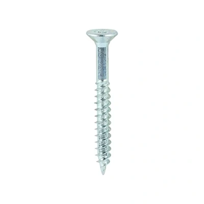 Image of TIMCO Twin Threaded Woodscrews PZ Double Countersunk 10 x 1 3/4 Zinc Plated Box of 200