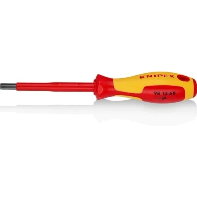 Image of Knipex Screwdriver for hexagon socket screws burnished, insulating multi component handle, VDE tested 212 mm 98 13 60