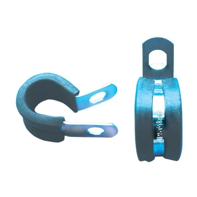 Image of 5x Matlock 4MM Zinc Plated P Clips Rubber Lined