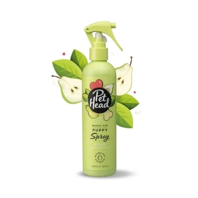 Image of Pet HEAD Puppy Deodoriser Spray 300ml, Mucky Puppy, Pear Scent, Best Dog Shampoo Conditioner with Gentle Formula, Professional Grooming, ph Neutral, Vegan for Puppies from 8 weeks