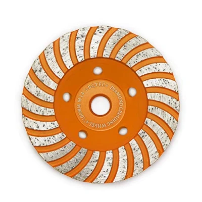 Image of Diamond Cup Surface Grinding Wheel,BGTEC 100MM Turbo Row Concrete Grinder Disc with M14 thread for Polishing and Cleaning Granite Stone Marble Masonry