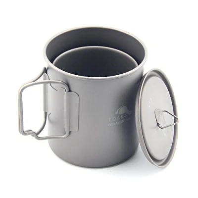 Image of TOAKS Ultralight Titanium Cup Portable Water Mug (750ml and 450ml set)
