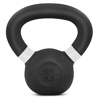 Image of Yes4All QZHJ Powder Coated Kettlebell Weight, 4 kg, White