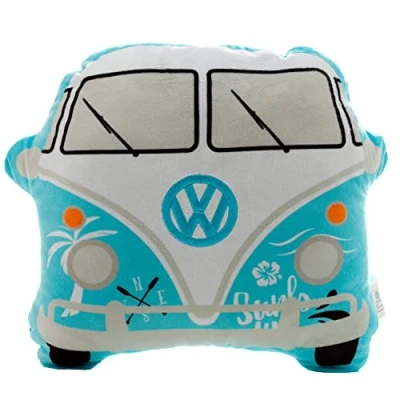 Image of Puckator Volkswagen VW Camper Bus Plushies Cushion Surf Cute Room Decor Preppy Shaped Decorative Pillows Stuffed Toy Bedroom Accessories Travel Pillow With Fillings