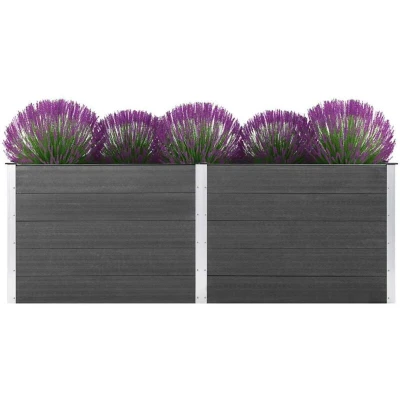 Image of vidaXL Garden Raised Bed 250x100x91 cm WPC Grey