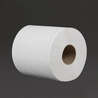 Image of Jantex Centrefeed White Rolls 2 Ply / 120 m Roll (Pack of 6), White, Approx 400 Sheets Per Roll, CHSA Accredited, Recycled Material, DL920