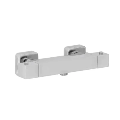 Image of Milano Rune Modern Square Thermostatic Bar Mixer Shower Valve Chrome