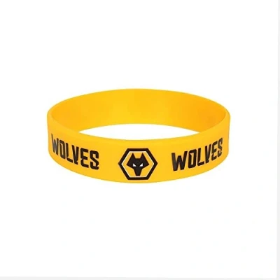 Image of Official Wolves FC gold coloured silicone wristband