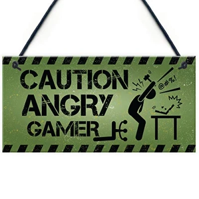Image of RED OCEAN Funny Gamer Gift Gaming Sign Man Cave Boys Bedroom Decor Son Dad