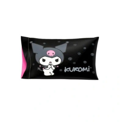 Image of Franco Collectibles Hello Kitty &amp; Friends My Melody Kuromi Beauty Silky Satin Standard Pillowcase Cover 20x30 for Hair and Skin, (Official Licensed Product)