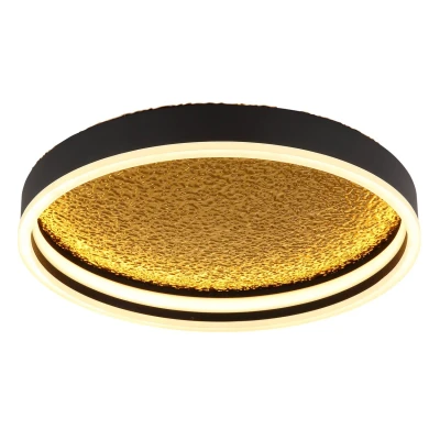 Image of Hedi 40cm Integrated LED Semi Flush Ceiling Light Matt Black 3000K