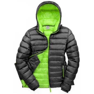 Image of Result Women&#039;s R194F Urban Snow Bird Hooded Jacket Black/Lime, Medium/Size 12
