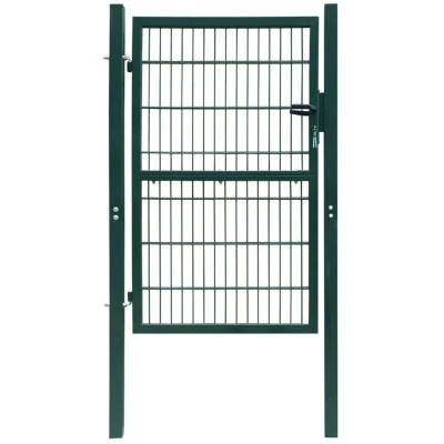 Image of vidaXL 2D Fence Gate (Single) Green 106 x 230 cm