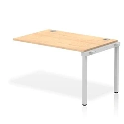Image of Impulse Bench Single Row Ext Kit 1200 Silver Frame Desk Maple