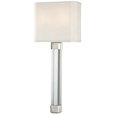 Image of Larissa 2 Light Wall Sconce Polished Nickel, Silk