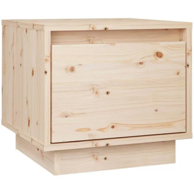 Image of Bedside Cabinet 35x34x32 cm Solid Wood Pine