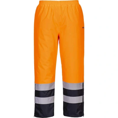 Image of Portwest Hi Vis Winter Trouser Orange/Navy Large