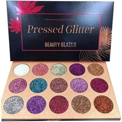 Image of 15 Color Eyeshadow Palette Shimmer Glitter Pressed Makeup Pigment Long Lasting Diamond Shiny Loose Powder Eye Shadow Cosmetic Shadows