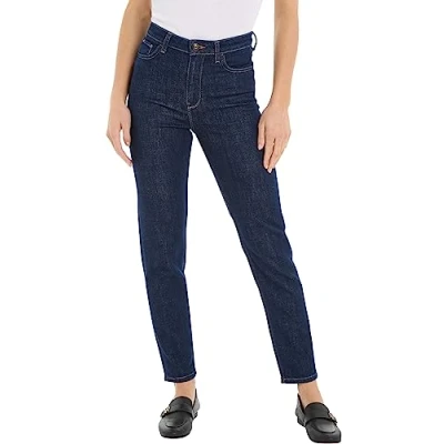 Image of Tommy Hilfiger Women&#039;s Jeans Tapered High Waist, Blue (Rue), 30W / 30L