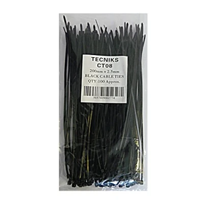 Image of 32x Simply Pack of 100 200mm Cable Tie Skinny CT08