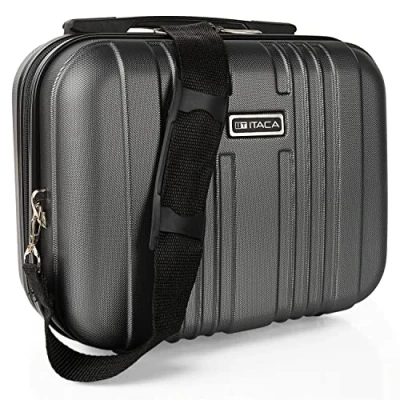 Image of ITACA Vanity Case Hard Shell Durable and lightweight Beauty Box Stylish Inexpensive Large Travel Makeup Made of Materials Design Distributed b, Anthracite