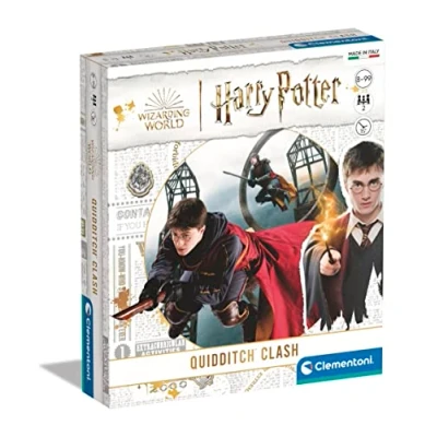 Image of Clementoni 16638 Harry Potter Quidditch Clash board games for 8 years olds and older, family teens adults, 2 players, card games, fun challenges