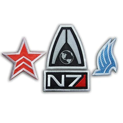 Image of N7 Embroidered Patch Set 4 Badges with Thermofix Bonding Film