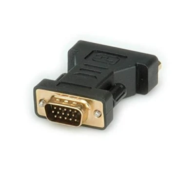 Image of Roline DVI VGA ADAPTER I Black CABLE (VGA, I, male/female, black, 16 x 40 55 mm)