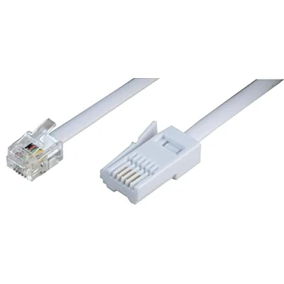 Image of Pro Signal PSG04200 RJ11 to BT Plug (431A) Extension Lead, White, 15m