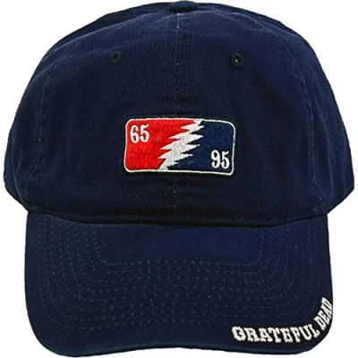 Image of Grateful Dead Men&#039;s Liquid Blue 65/95 Baseball Hat Cap, Navy, One Size