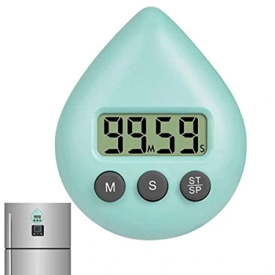 Image of Rooeling Classroom Timer,Waterproof Shower Timer Portable Timing Tool with Suction Cup and LCD Display for School, Learning, Kitchen Cooking, Working,
