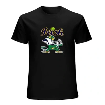 Image of University of Notre Dame Nd Fighting Irish Men&#039;s Cotton T Shirt Black Top Tee XXL