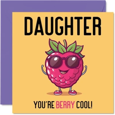 Image of Birthday Cards for Daughter Berry Cool Funny Happy Card from Mum Dad, Gifts, 145mm x Joke Greeting Women Her
