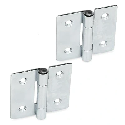 Image of Ganter Normelemente GN 136 ST 60 C Sheet Metal Hinges Steel, Galvanised, Blue passivated, Länge: 60mm x 60mm, Set of 2 Pieces