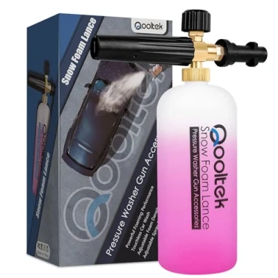 Image of Qooltek Adjustable Foam Cannon 1 Liter Bottle Snow Lance Soap Dispenser Nozzle for Karcher K Series K2 K3 K4 K5 K6 K7 Pressure Washer Accessories[Energy Class A+]