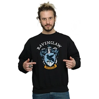 Image of Harry Potter Men&#039;s Ravenclaw Crest Sweatshirt Black Large
