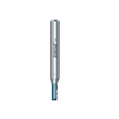 Image of Trend CraftPro Straight Two Flute Router Cutter Bit, 1/4 Inch Shank, 9.5mm Cut Diameter &amp; 24.5mm Length, Tungsten Carbide Tipped, C014X1/4TC