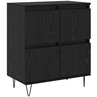 Image of Sideboard with Storage Door Black 60 x 35 70 cm Engineered wood Vidaxl