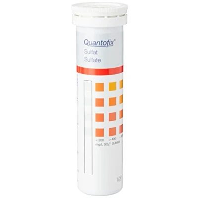 Image of Quantofix 1138918 Sulfate Test Strips for testing sulfate, 6mm x 95mm (Pack of 100), ready to use kit