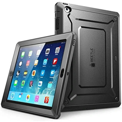 Image of SUPCASE Unicorn Beetle Pro Series Heavy Duty Dual Layer Design with Impact Resistant Full Body Hybrid Protective Bumper Case Retina Display for Apple iPad 3 &amp; 4, Black