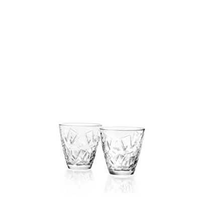 Image of RCR Da Vinci Transparent Tumblers. Set of Two Tumbler Glasses. Perfect for Whiskey.